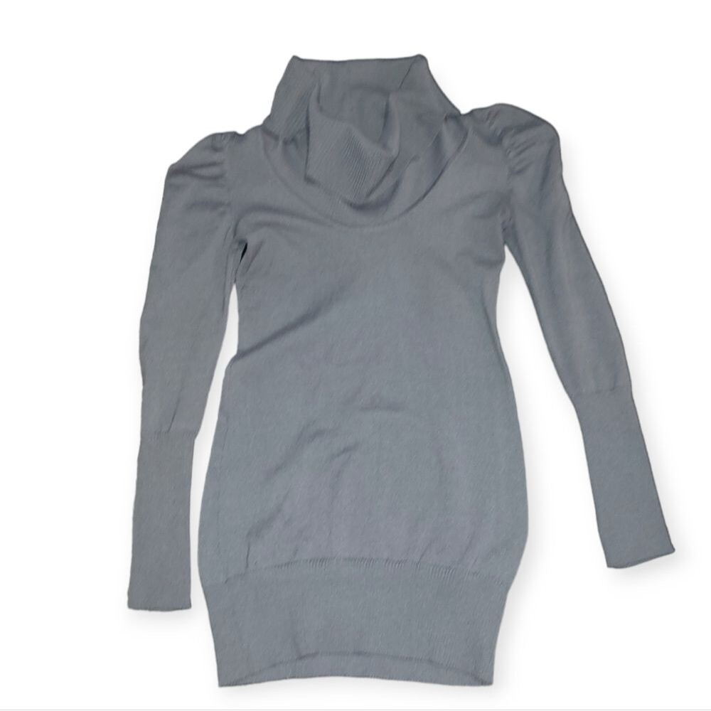 Derek Heart Cowl Neck Turtle Neck Tunic Sweater
